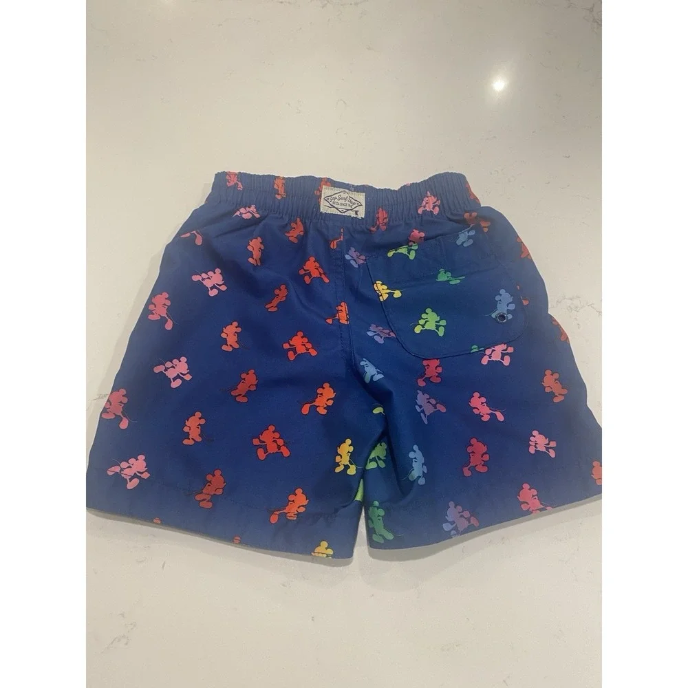 Adorable Baby GAP x Disney Mickey‎ Mouse Swim Trunks Size 4T | Rainbow Print